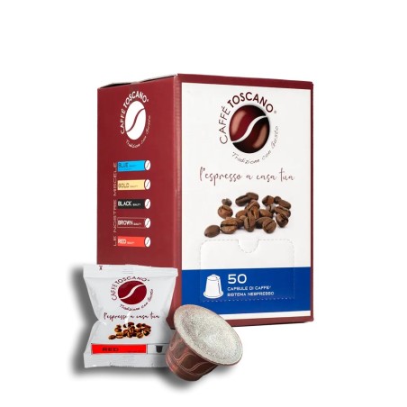 Caffè Toscano Miscela Rossa | 100 Capsule Compatibili Nespresso