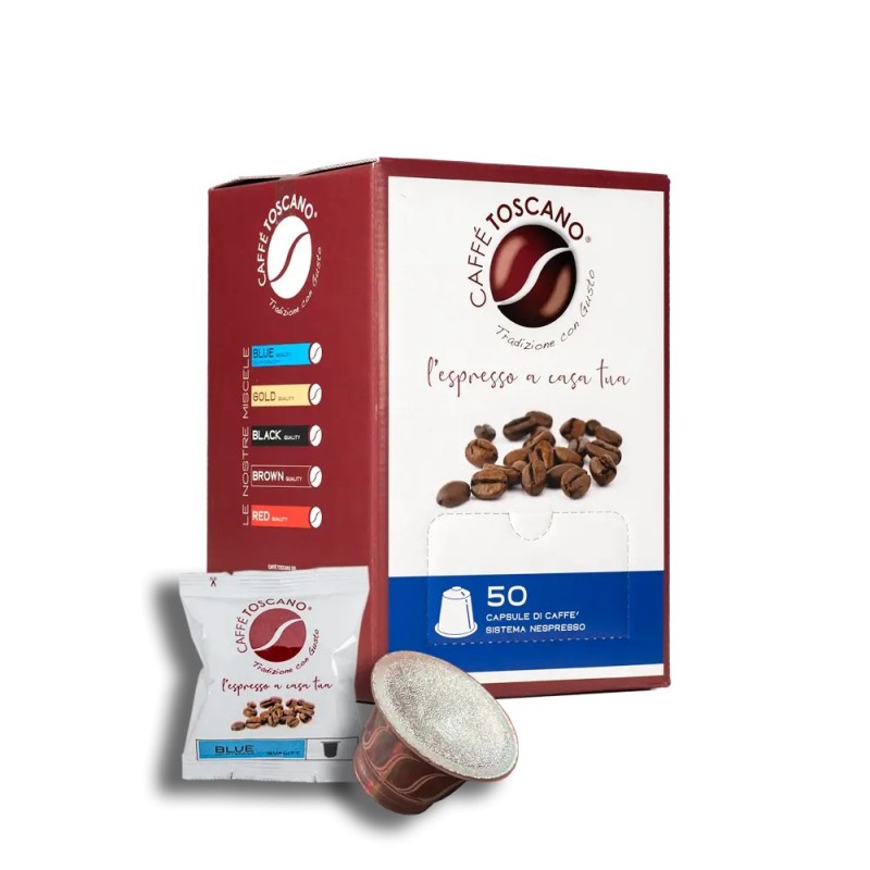 Caffè Toscano Miscela Blu |  Capsule Nespresso Decaffeinato